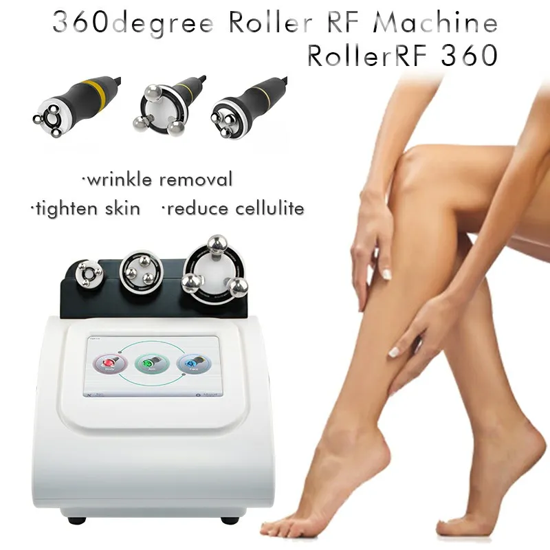 360 Roller RF Rotation Skin Åtdragning Kroppsbantning Skönhetsutrustning LED Light Radio Frekvens Massage Machine