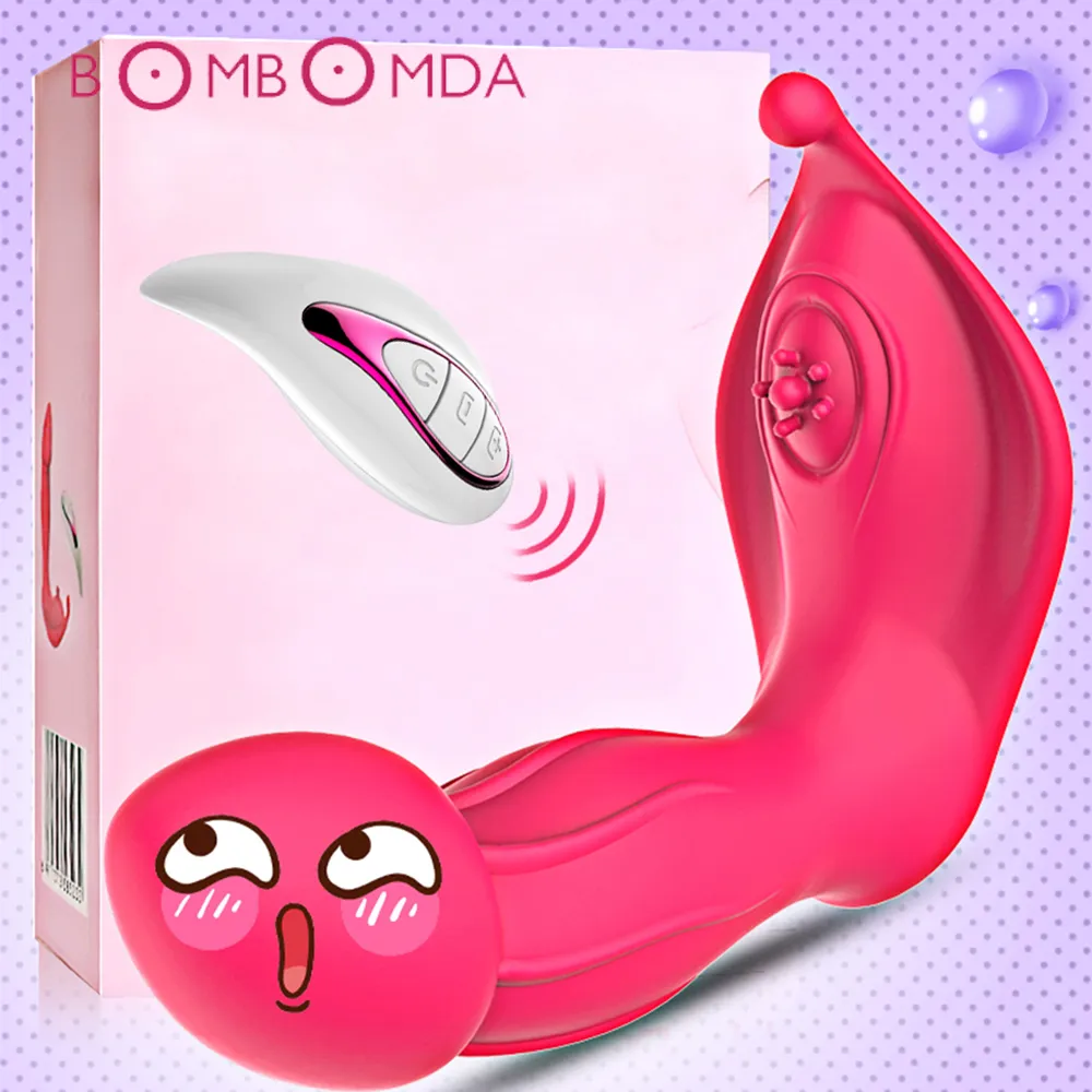 Vibrateur lick de langue portable pour femmes à distance sans fil invisible invisible stimulateur de stimulateur de sexe pour femme orgasme masturbateur Y201118