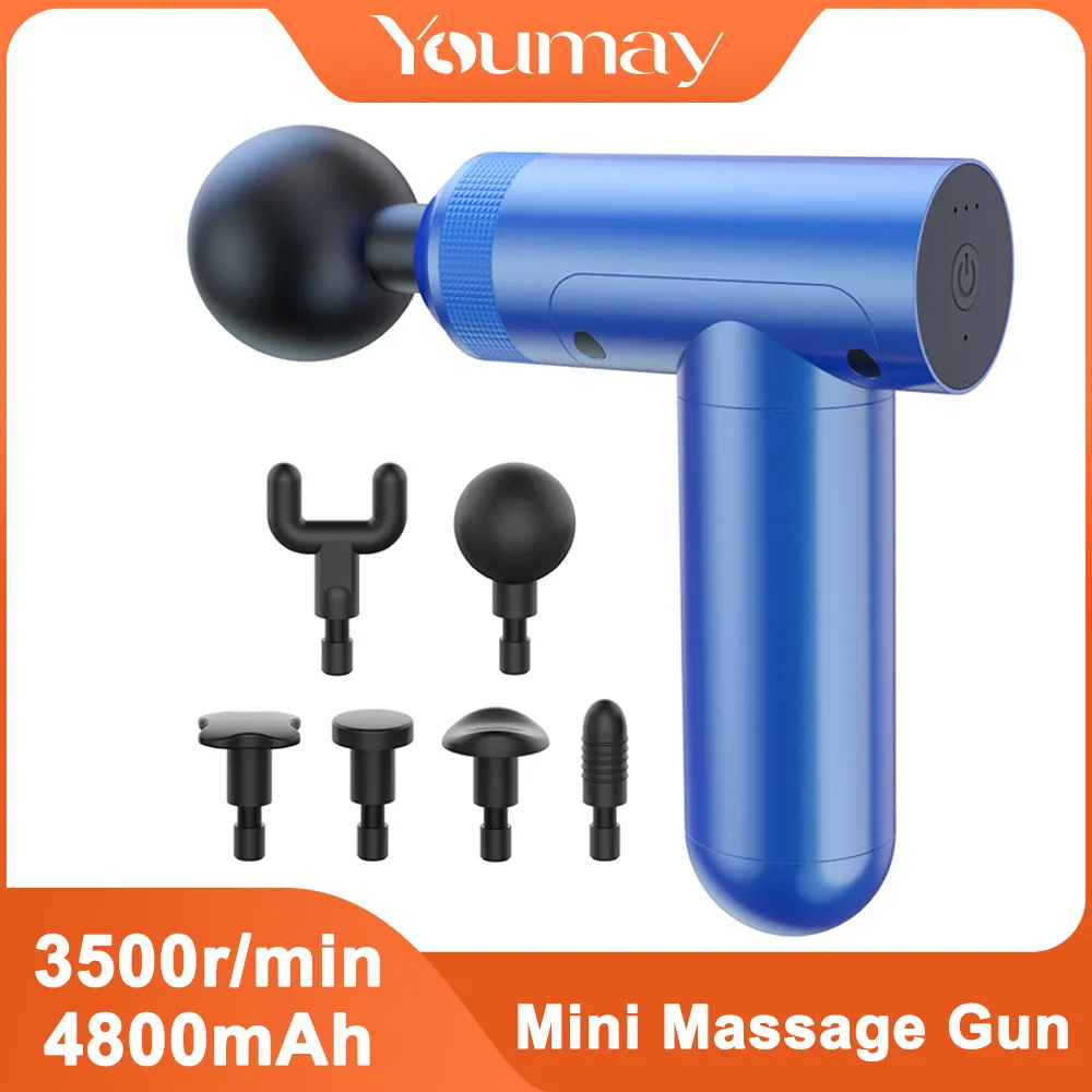 YouMay Mini Massage Gun Fascia Gun Muscle Massager Body Relaxation Sport Therapy Smärtlindring Slimming Shaping Massager för nacke Z1226