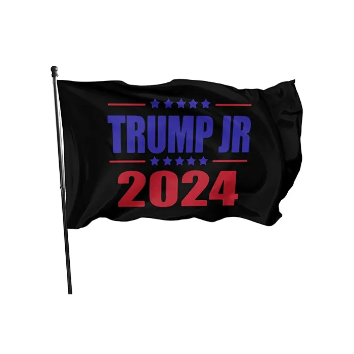 Anpassad Wah Donald Trump Jr 2024 America Flags 3x 5 fot 100D Polyester Hög kvalitet med två mässingsgrommets