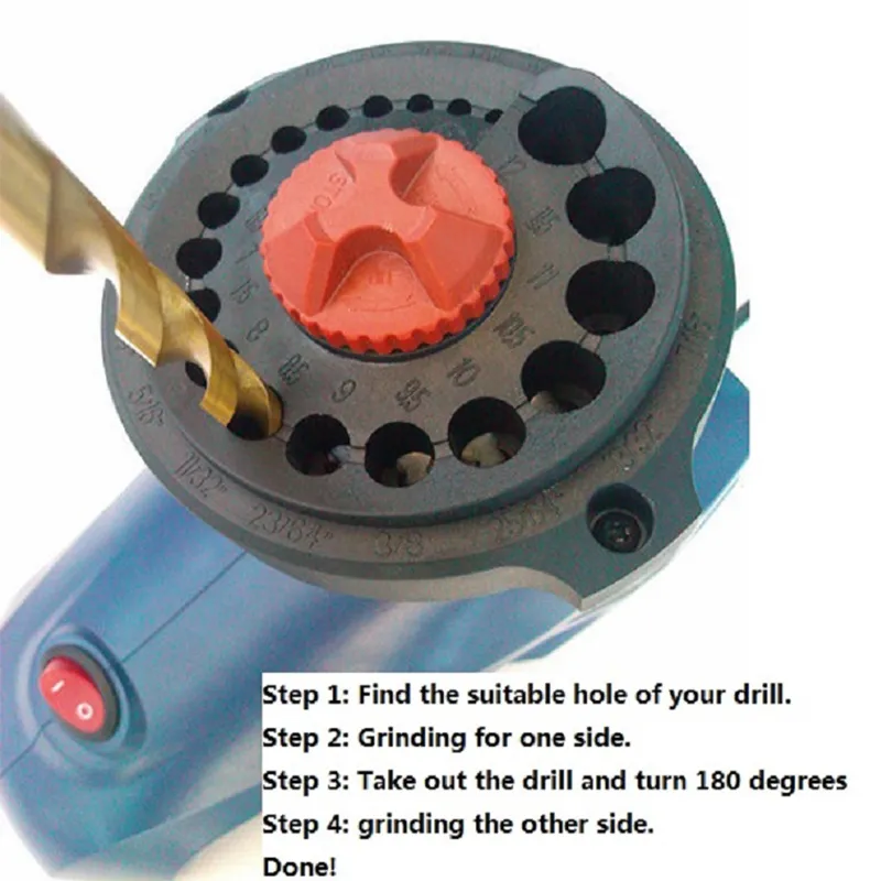 Drill Bit Sharpener For Angle Grinders, 3-12mm Multipurpose Drill