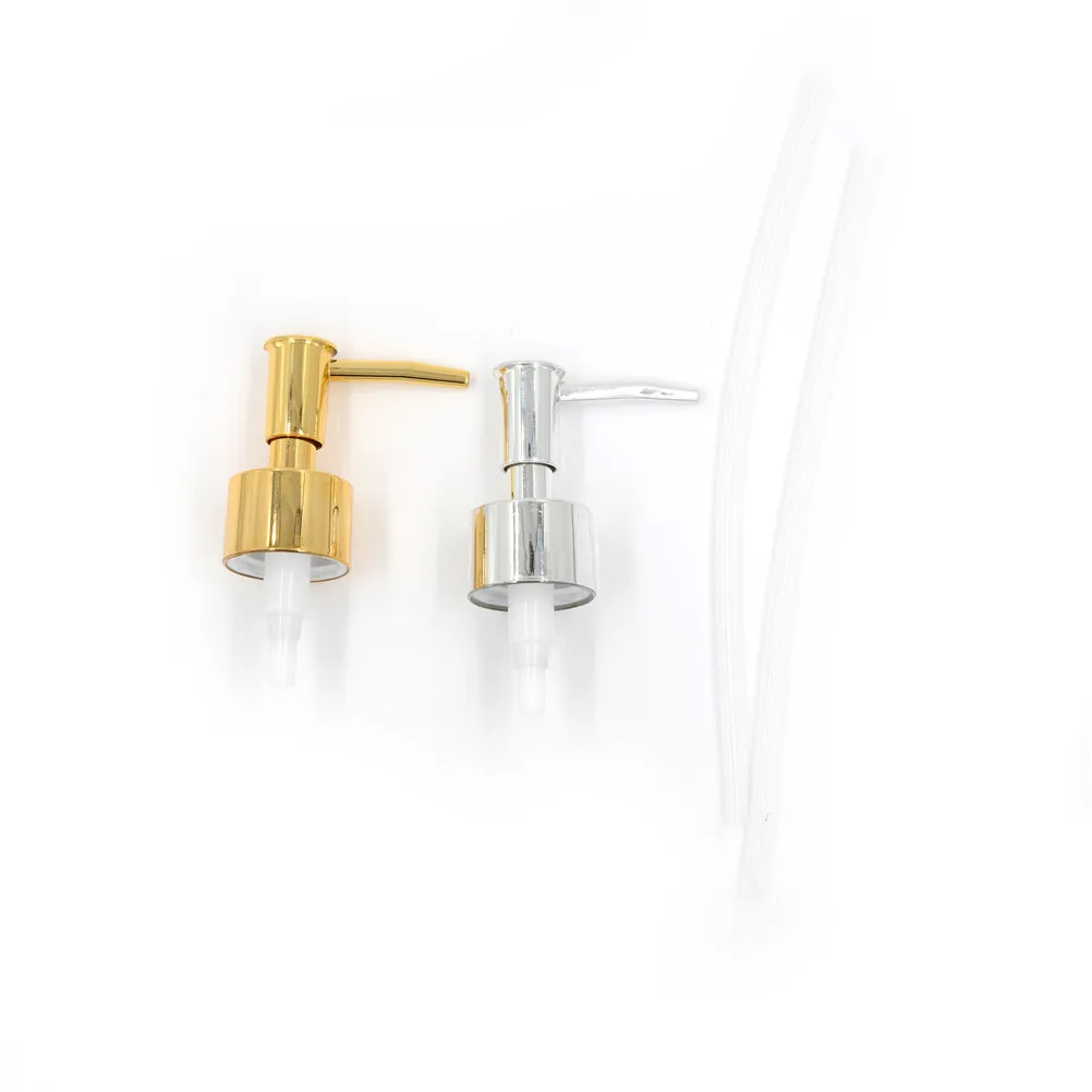 Plastic Soap Pump Liquid Lotion Gel Dispenser Replacement Jar Tube Tool Gold/Silver Fit for 25mm outer diameter bottles