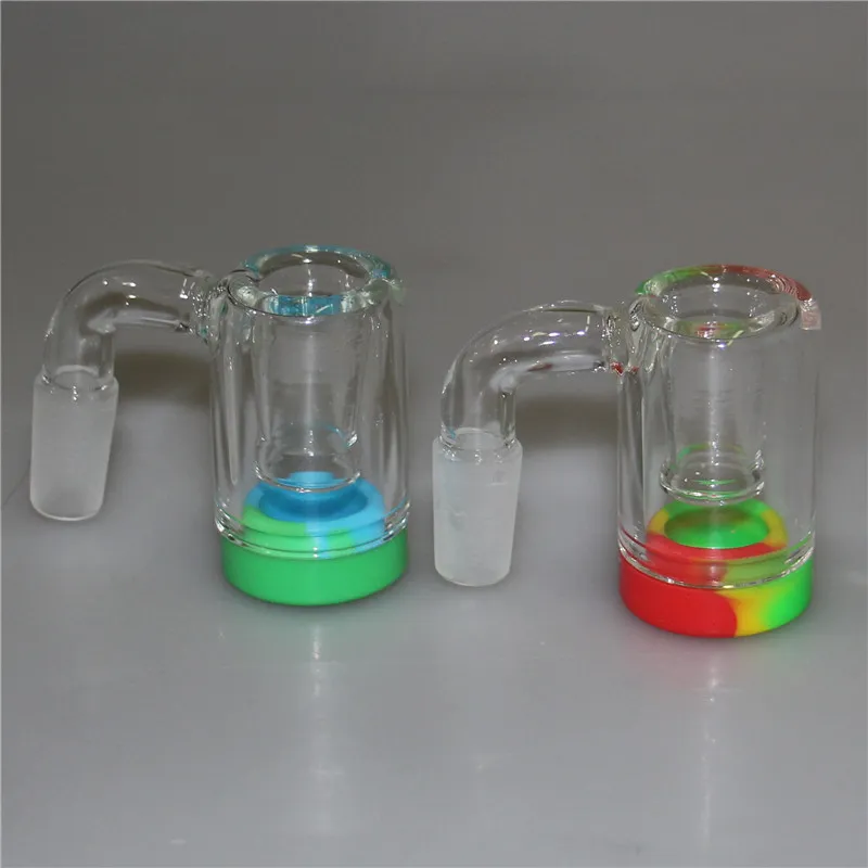 narguilé attrape-cendres Ashcatcher pour bangs en verre Pipes Reclaim AshCatchers avec des récipients en silicone silicone eau bong plate-forme pétrolière pipe DHL GRATUIT