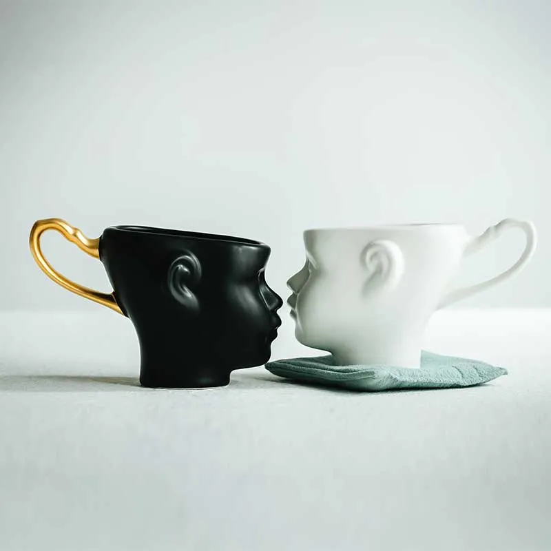 Tazas de café de Avatar para bebé, tazas de leche con retrato de cabeza humana, accesorios para fiesta de Halloween, taza de bebida para adultos, regalos artesanales de cerámica