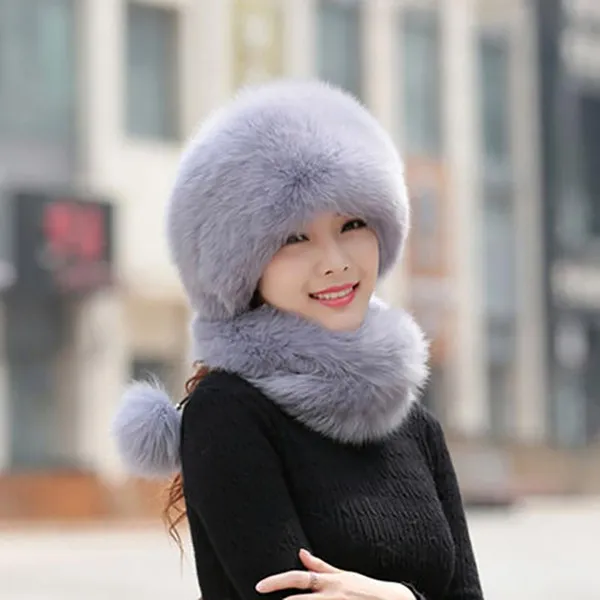 Chapeau d'hiver pour femme nouvelle fourrure épaissie chaud bonnet de neige  bombé mongol russe chapeau bonnets pour femmes hiver