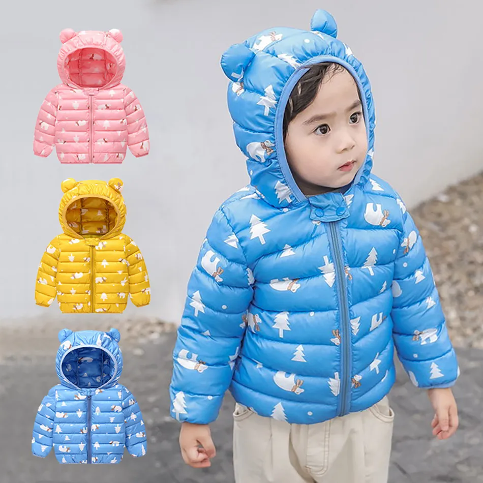 Giacca per neonate bambini ragazzi Piumini leggeri con cappuccio per orecchie primavera vestiti per ragazze abbigliamento per bambini giacche per bambini Carino 1- 6 anni 201125