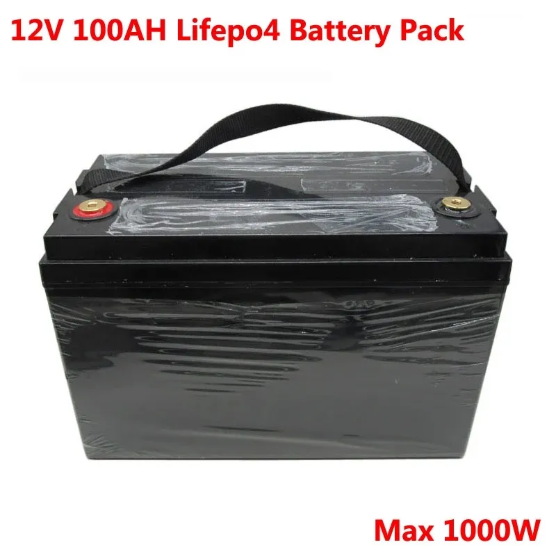 Kapacitet Li motorbåt batteri 12V 100Ah LIFEPO4 Vattentät uppladdningsbart litiumrion batteri för motorbåt eller yacht