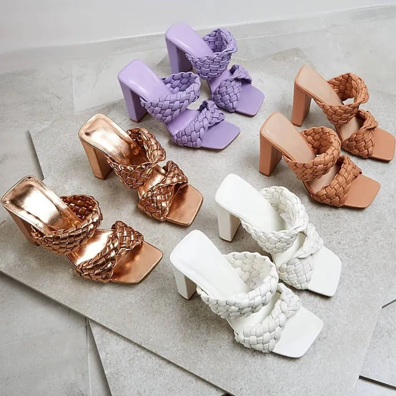 Sandalias hotsell trenzadas tacon
