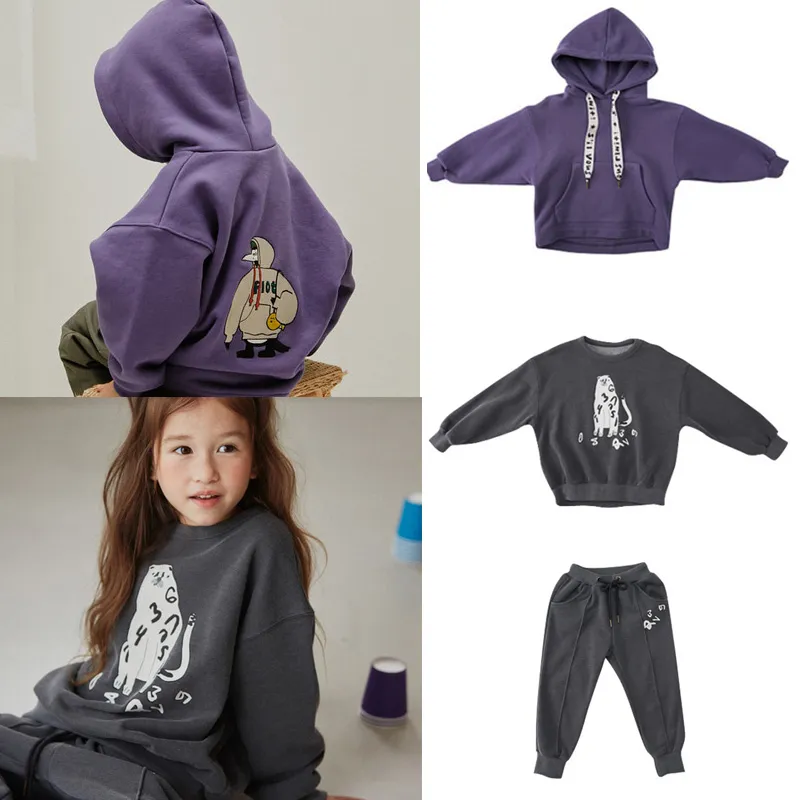 2020 neue Herbst Winter Limt Kinder Pullover für Jungen Mädchen Nette Dicke Warme Mit Kapuze Pullover Baby Kind Baumwolle Mode Outwear kleiden LJ201012