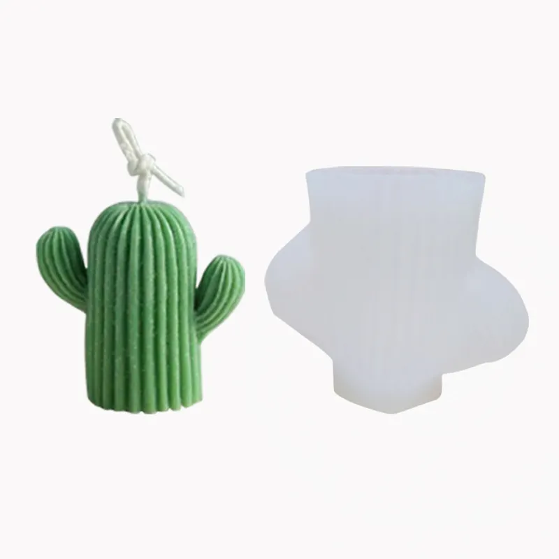 Craft Tools Cactus Silikonowa Świeca Mold Handmade Soap Epoksyd Decor 3D Clay Craft Formy do odlewu wosku Casting Plasting KDJK2202