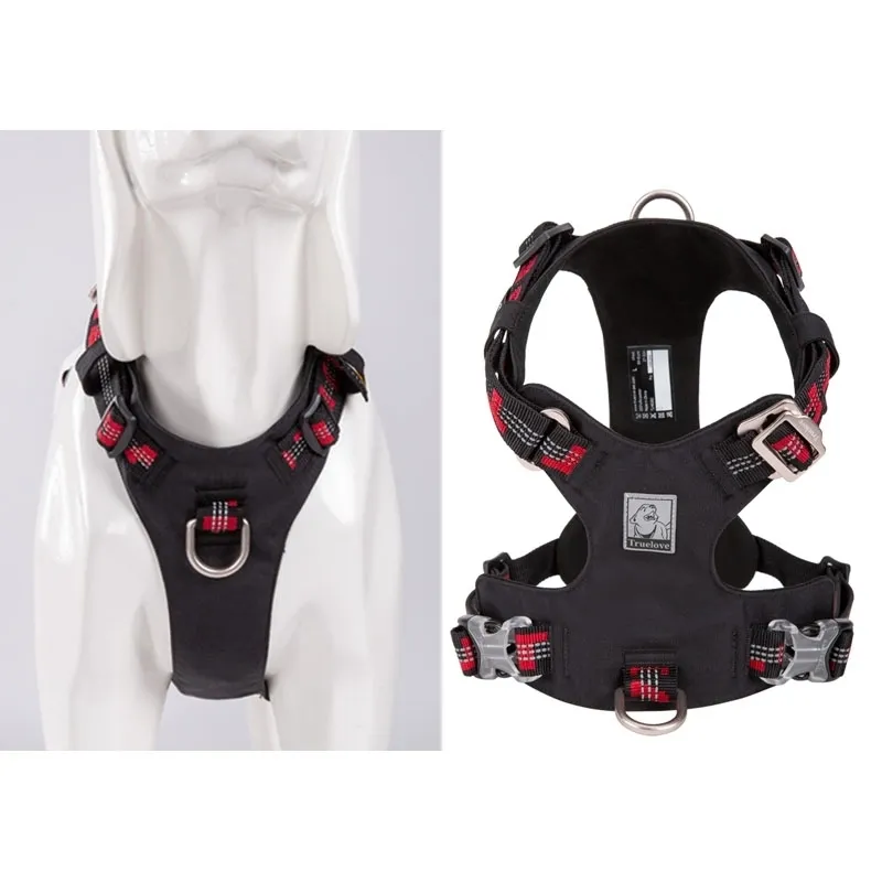 Truelove Waterproof Dog Harness Lightweight Breathable Reflective Pet Harness For Dog Small Large Safety Outdoor Training Vest 201102