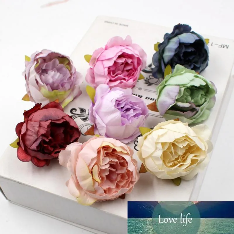 5pcs Artificial Flower DIY Craft Flower 5cm Washable Reusable Silk Peony Bouquet Necessaries Wedding Party Decor In Stock