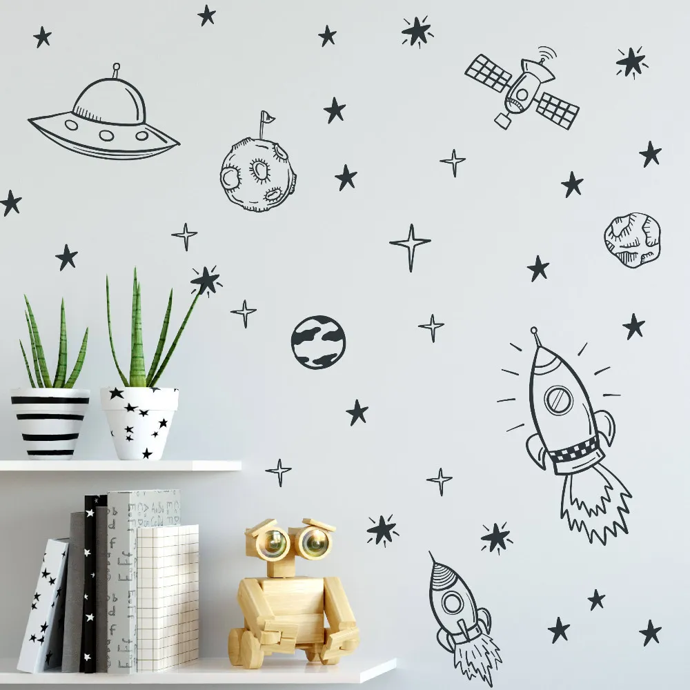 Estantería infantil de libros de pared – Juguetes Astronauta