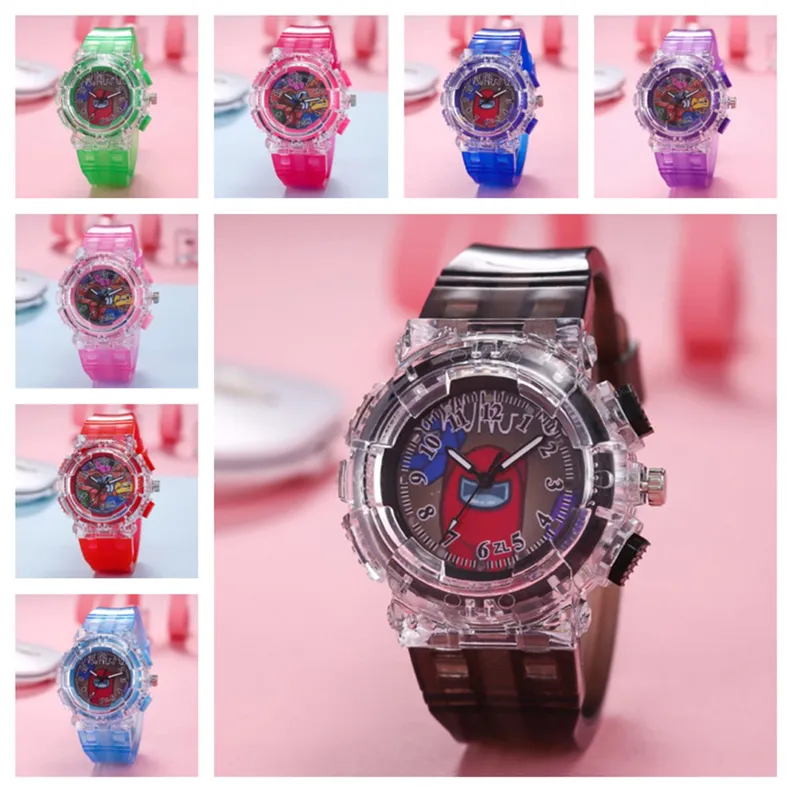 Spel stijl led horloge kinderen jongen meisjes cartoon lichtgevende horloges trendy polshorloge analoge polshorloges armband nieuwe ontwerper horloges E121407