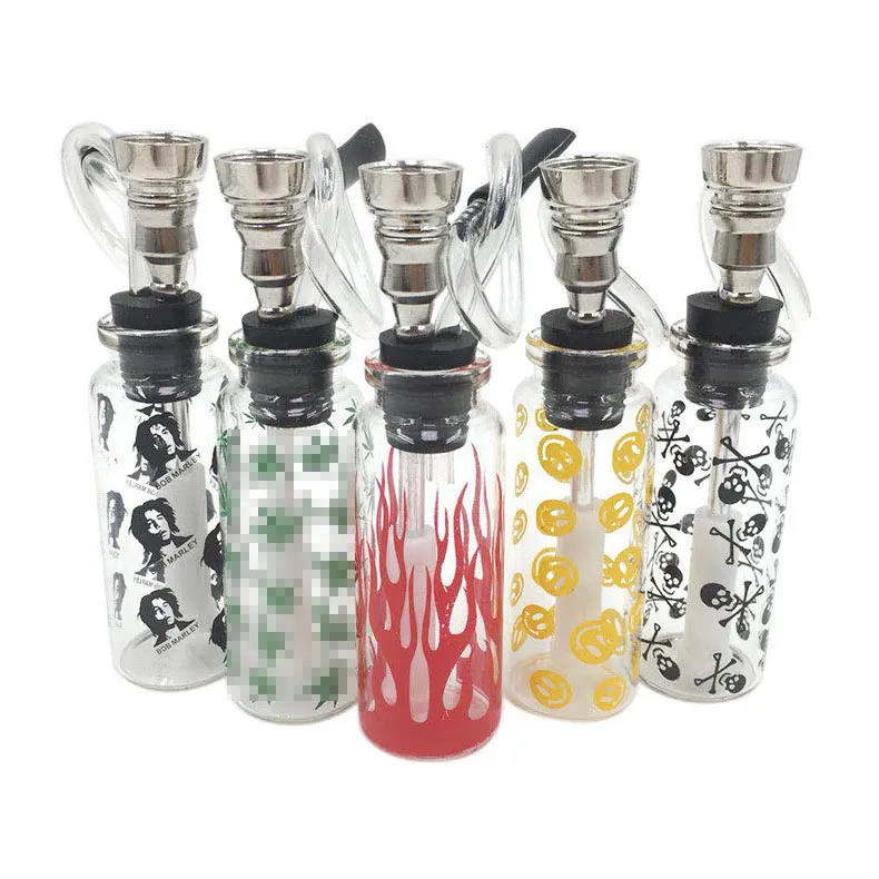 12pcs/box New portable filter water pipe mini color glass pipe Environmental protection Smoking accessories wholesale