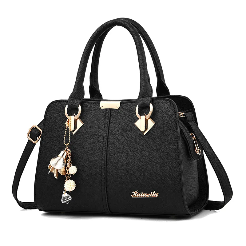 HBP TOUSES Ladies Handbags Poundes Crossbodics Women Leather Counter Facs Bag Bolsa Feminina Presh Presh Black