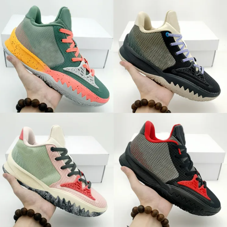 Irvings Basketball Shoes For Men Low Heal, New Trainer With Confetti