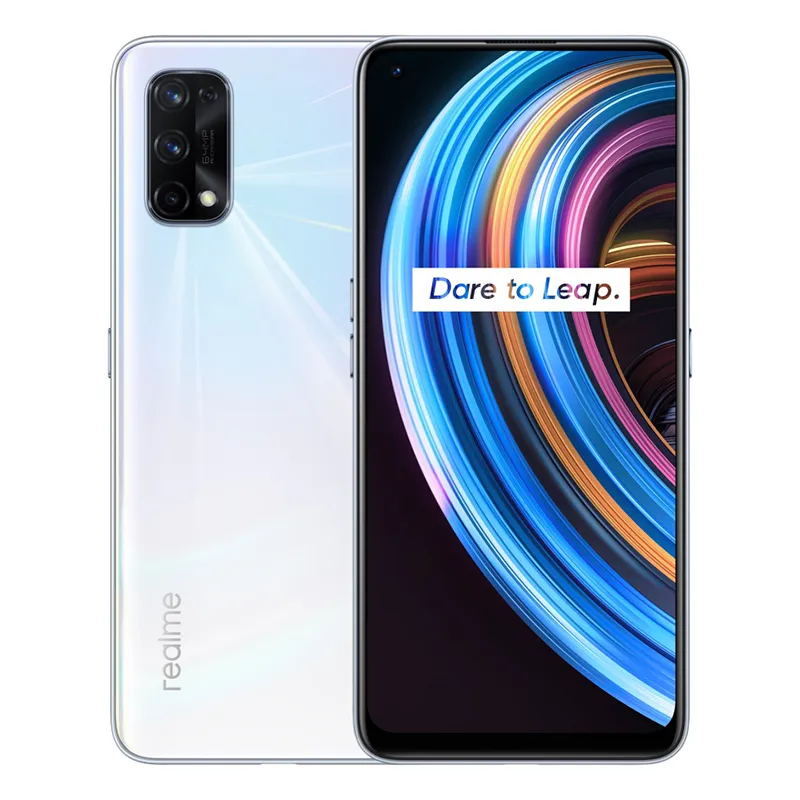 オリジナルのREALME x 7 5 G携帯電話6GB Ram 128GB ROM MTK 800UオクタコアAndroid 6.4インチ全画面64.0MP指紋IDスマート携帯電話