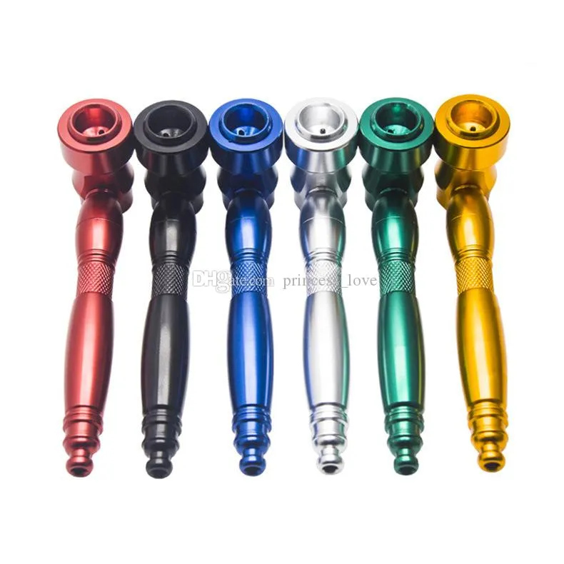 Metall Bärbar Hookah Glas Rökning Rörfilter Ström Logga in 4 Delar Aluminium Alloy Tobacco Tillbehör