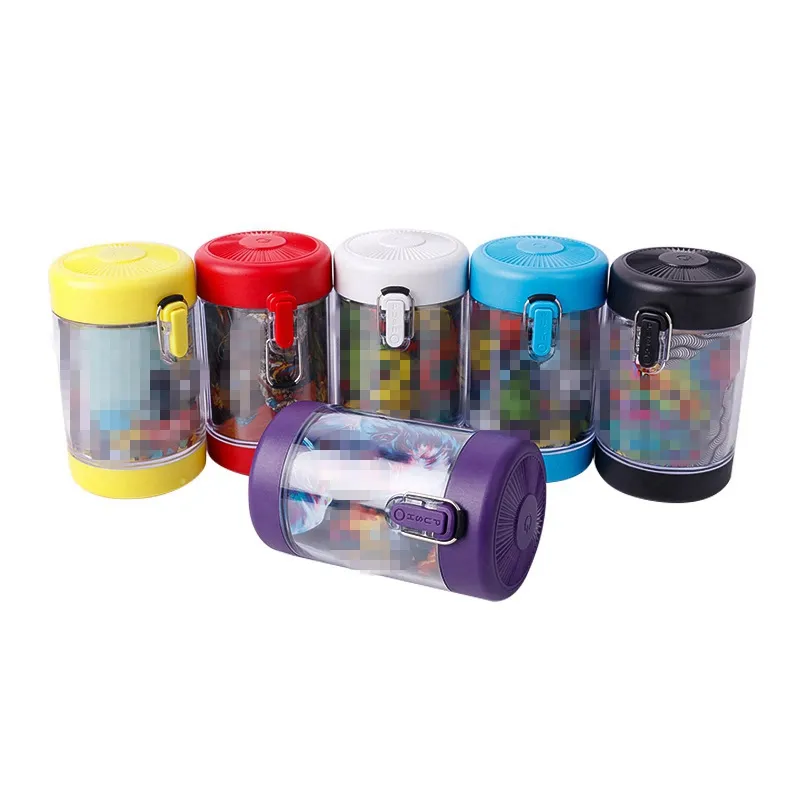 Multi-fonction Fumer Coloré Joint Étanche En Plastique Herbe Sèche Tabac Cône Maker Porte-Cigarette Stash Case USB LED Éclairage Réservoir De Stockage Pots Suspendus Corde DHL