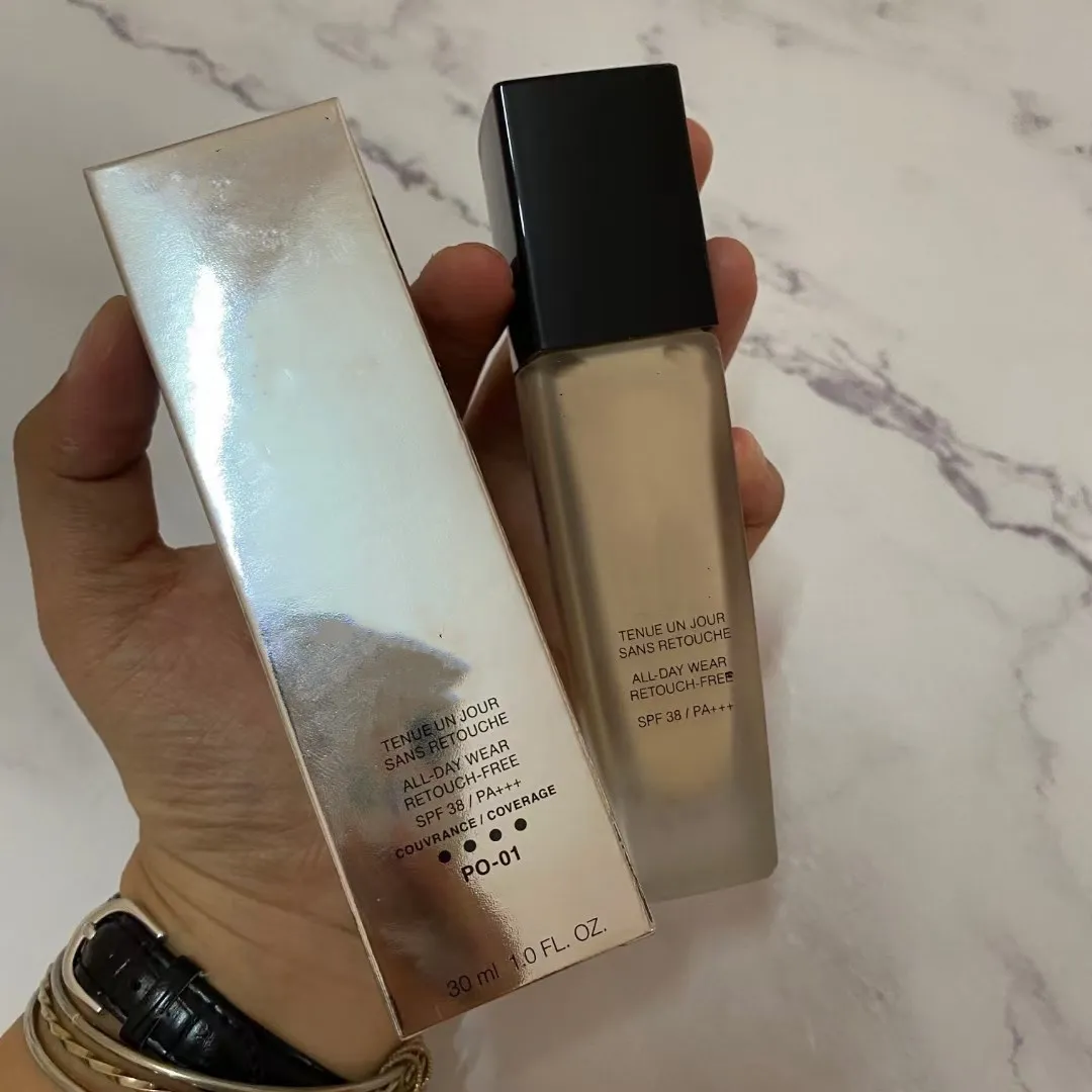 NIEUWE HOT Merk LM Foundation Liquid 30 ML Blijf op Place Make 1oz Innanferabel 2 Kleuren Vloeibare Foundation Option: PO-01, PO-02 Draagtijd