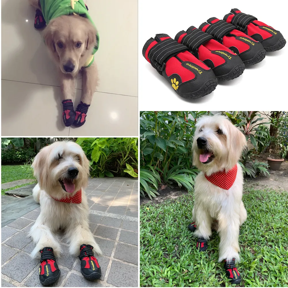 Truelove Outdoor Dog Shoes Rain防水ノンスリップドッグシューズスノーブーツ犬用スニーカー靴すべて