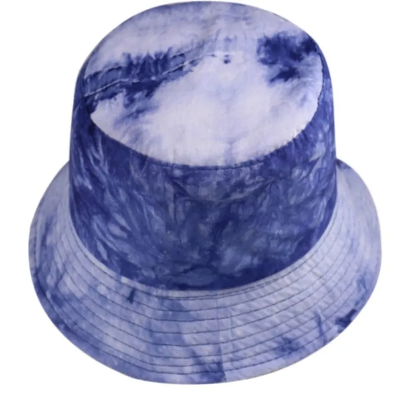 Unisex Gradient Tie-Dye Bucket Hat Hip Hop Street Dance Wide Brim Fisherman Cap M7DD Y200730