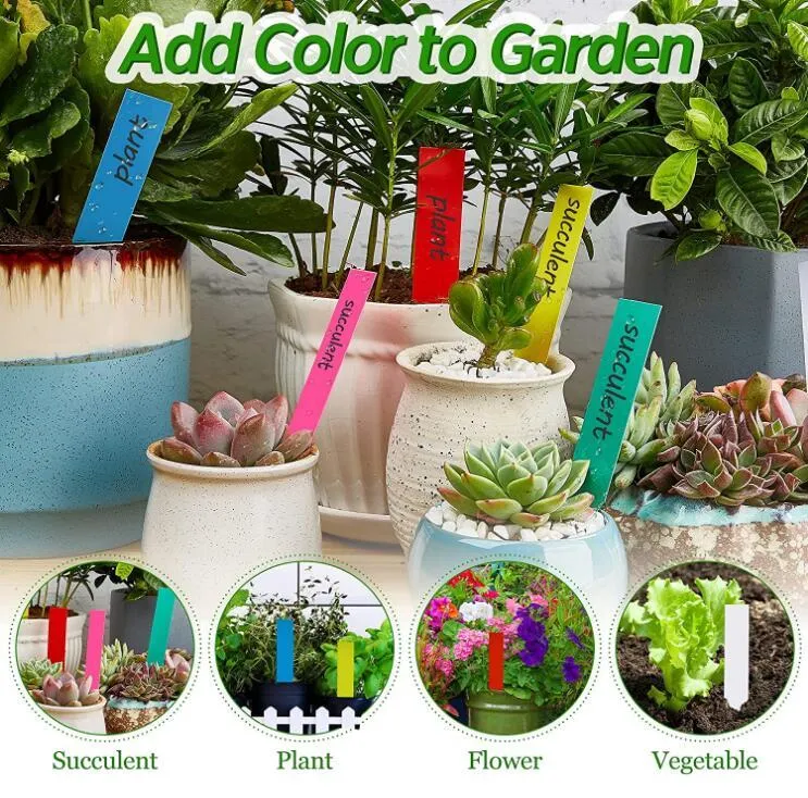 Garden Marker Waterproof Design Plastic Plant Labels Seed Pot Markers Nursery Seedling Garden Stake Tags Cute Garden Label