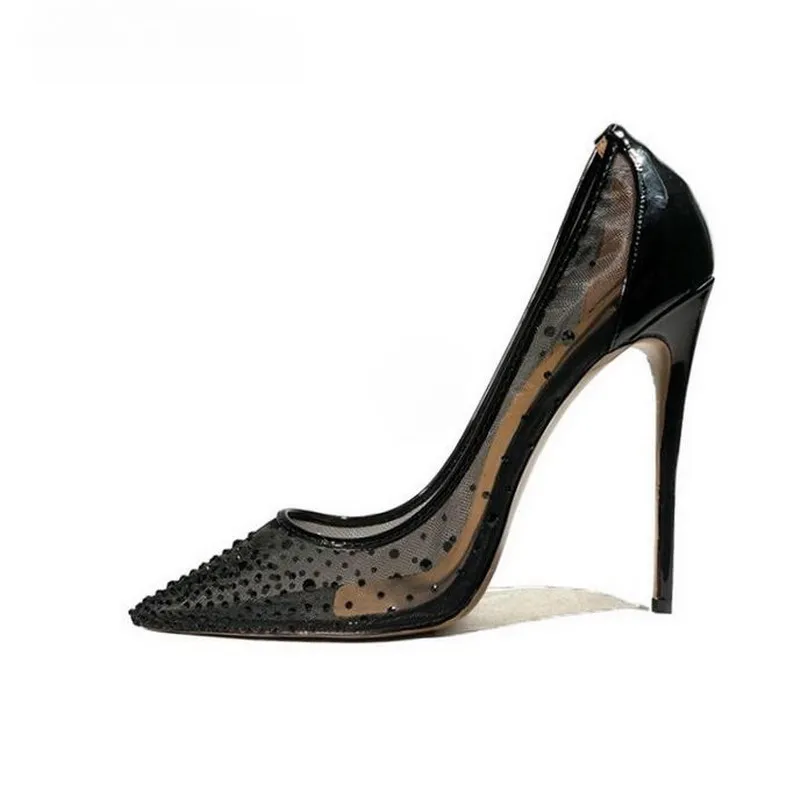 Court Mesh Shoes With Crystals/ Swarovski Heels/ Women Womens Ladies Mesh  Pumps High Heel Court Shoes Celeb Designer/ Bridal Shoes - Etsy