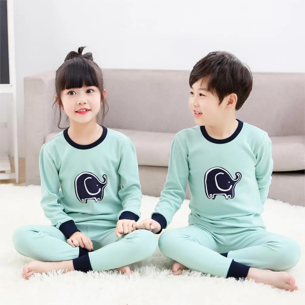 New Kids Pajamas Sets Boys Cartoon Tiger Styling Baby Kids Pijama Infantil Pyjama Girl Home Clothes Children Christmas Sleepwear LJ201216