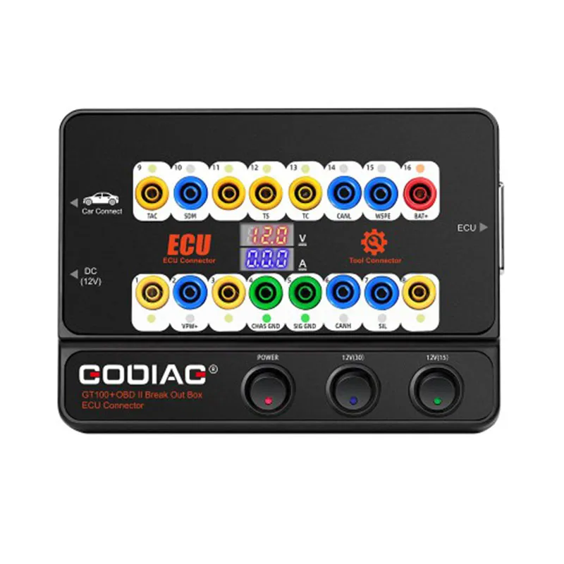 GODIAG GT100+ GT100 Pro Breakout Box OBDII di nuova generazione con display corrente elettronico