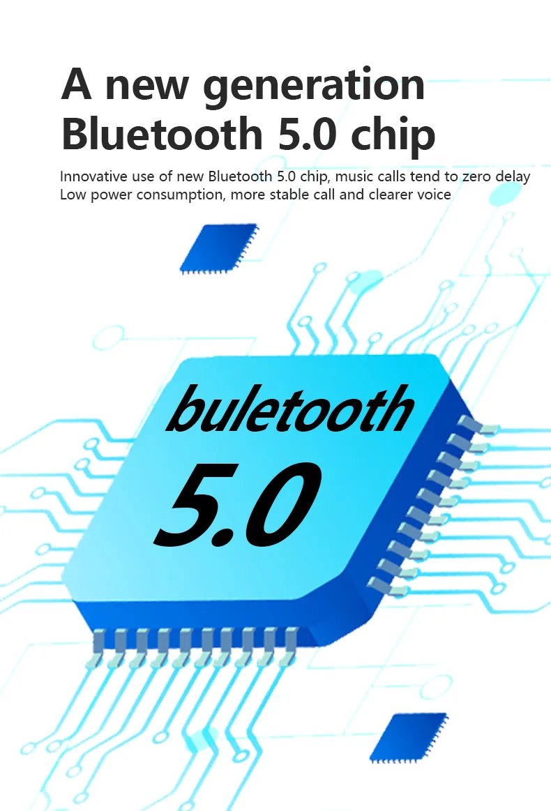 MD04 Bluetooth Wireless Earbuds With 3D Bass, Stereo Noise Reduction