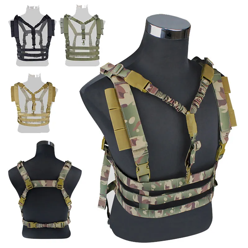 En punkt Sling Vest Tactical Chest Rig Rand Outdoor Sports Airsoft Gear Camouflage Combat Assault Multifunctional Rifle Gun Rope No06-022