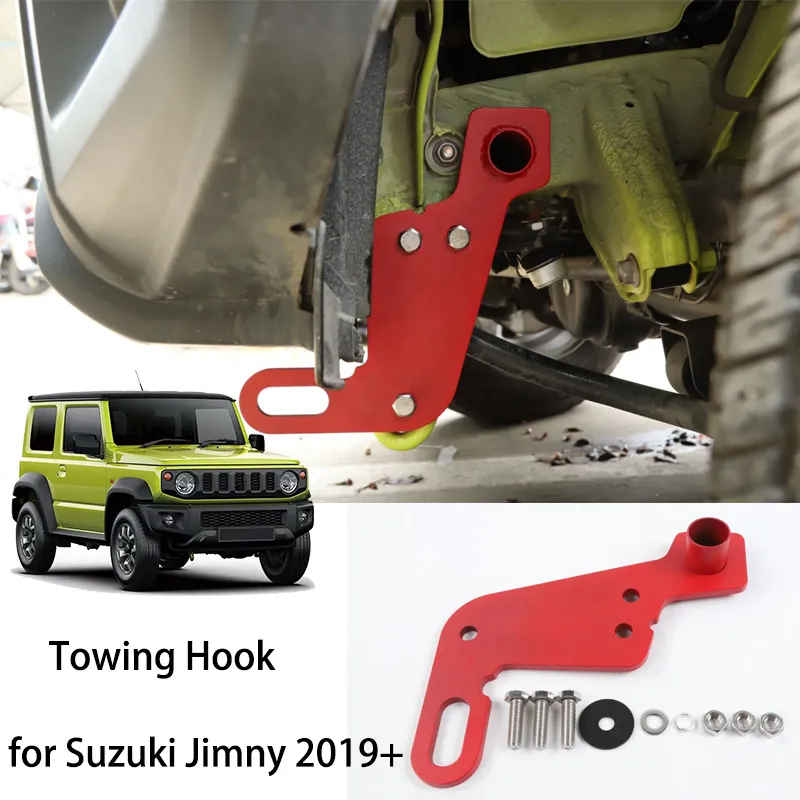 Red Iron Car Front Bumper Tow Hook Kit For Suzuki Jimny 2019 2020