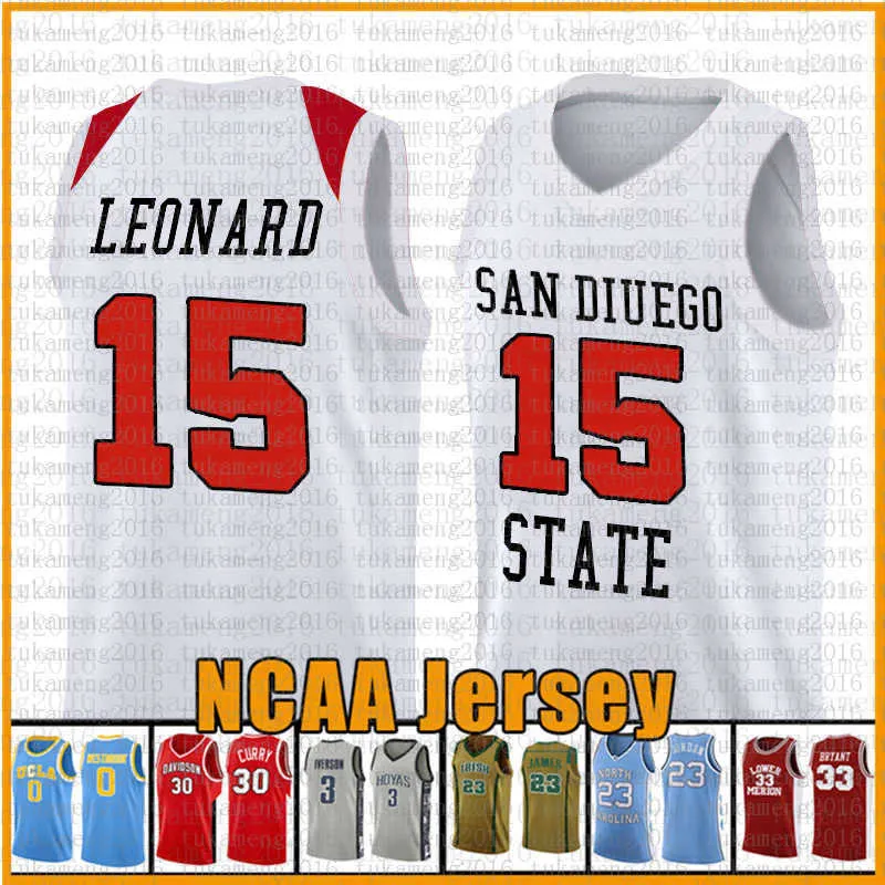 11.19 15 Kawhi San Diego State Astecs College Leonard NCAA University Basketball Jersey