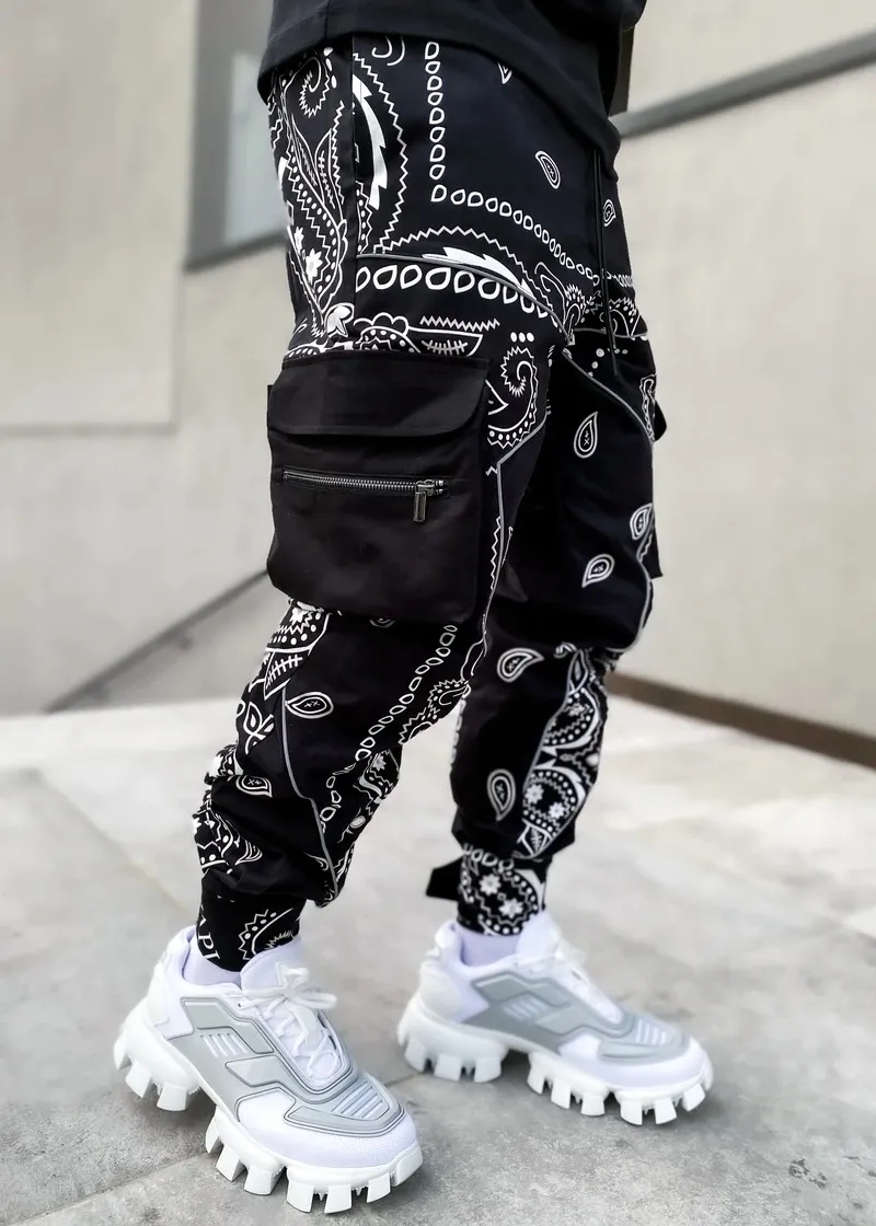 Męskie spodnie jesień cienkie bawełniane spodnie spodni skinny jogger cargo spodnie moda hip hop streetwear kieszenie spodnie harem 629992665662