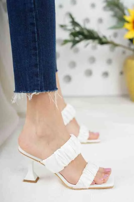 Women Slippers Heeled Casual Stylish Sandals Spring and Summer Season 2021 Shoes Good Quality Knitting Stiletto Heel Turkey Y220221