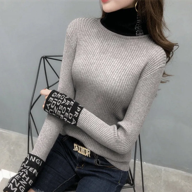 Women designers clothes 2020 Tight Basic Sweater Women Thin Long Sleeved Women Sweaters And Pullovers Turtleneck Slim Sweaters