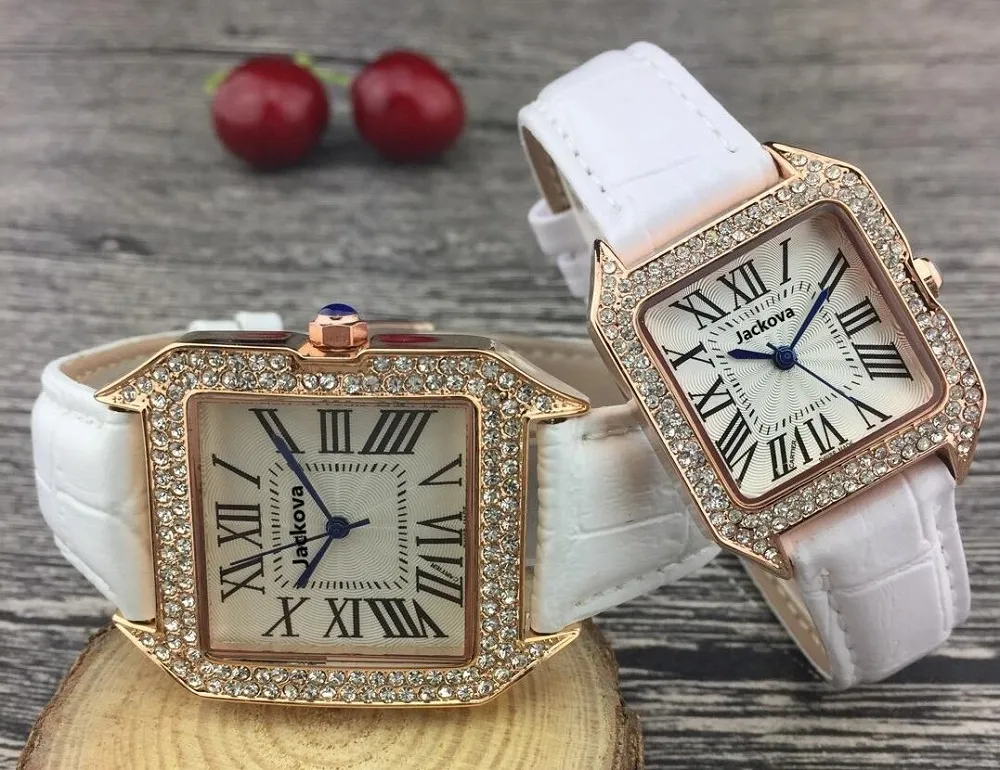 Hermoso reloj para mujeres y hombres, relojes de cuarzo, rojo, rosa, cuero, vestido de dama, relojes de pulsera de moda, bonito reloj de regalo para Mujer