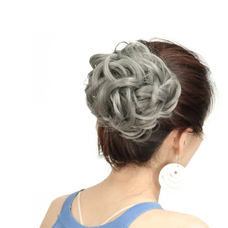 Neue Ankunft Modefarben Pom-Pom Haarball Bunte Verlängerung Künstliche Haare Chignons Fixiert durch doppelseitige Clips
