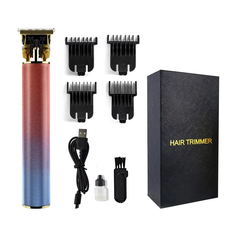 USB Recarregável T9 Baldheaded Hair Clipper Trimmador De Cabelo Elétrico Trimmer Shaver Trimmer 0mm Homens Barber Hair Machine
