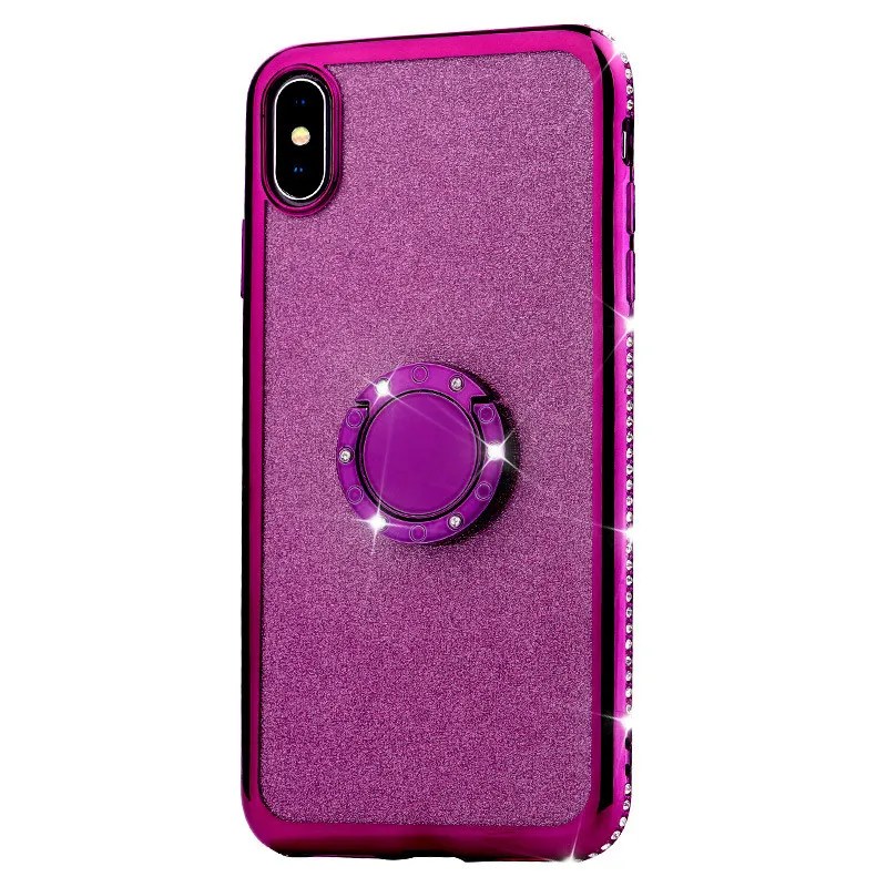 Custodie per telefono con diamanti con staffa Custodia per cellulare glitterata di lusso per iPhone 13 12 Mini 11 Pro Max Xr X Xs 8 7 6S Plus