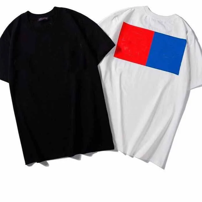 21ss Erkek Tasarım T-Shirt Bahar Yaz Renk Kollu Tees Tatil Kısa Kollu Rahat Harfler Baskı Boyut Aralığı S-5XL Tops