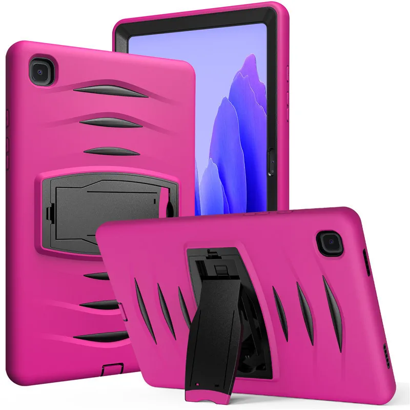 Custodie tablet antiurto resistenti 3in1 Samsung Tab T505 T860 T500 T280 P610 iPad 2 3 4 10.2 10.5 9.7 Air Pro 11 Mini 5 Cover posteriore in silicone morbido PC rigido ibrido