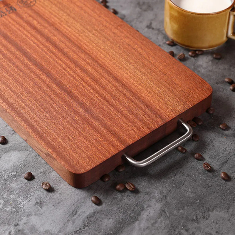 Master Star Black Walnut Wooden Chopping Board Kitchen Thick Blocks Nature Whole Wood Cutting Board With Handle T2001111549