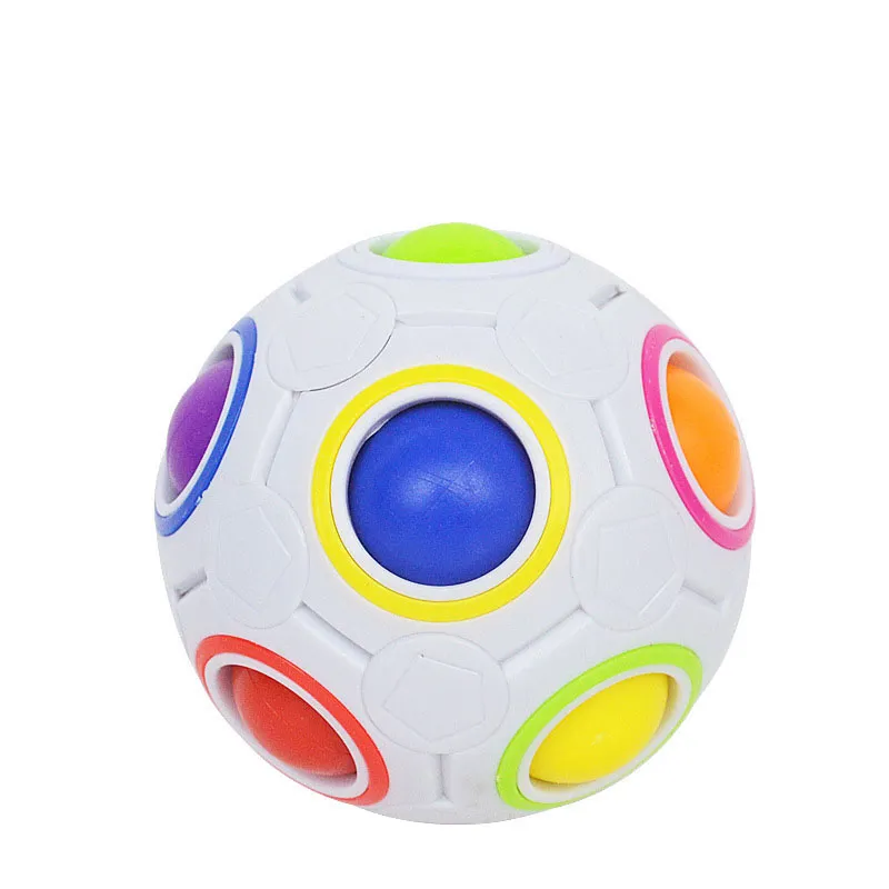 Puzzle Ball Rainbow Balls Challenging Sphere Speed Cube EDC Novelty Fidget Football Brain Teasers Educational Toys Wholesale