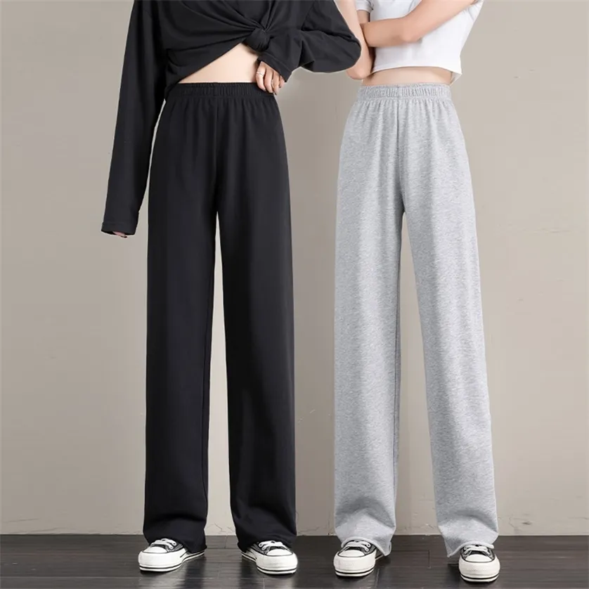 Женские брюки женские уличные джоггеры оверсайз с высокой талией в Корейском стиле Модные широкие спортивные штаны в стиле Харадзюку мешковатые 220211