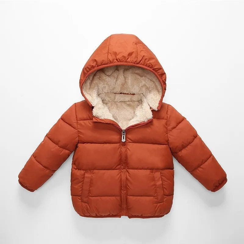 COOTELILI Parka invernale in pile Giacche per bambini per ragazze Ragazzi Cappotto per bambini in velluto spesso caldo Capispalla per bambini Cappotto per neonato LJ200831