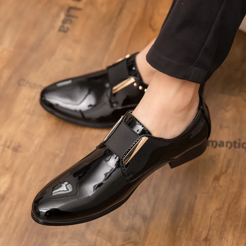 Coiffeur mocassins homens homens vestido de negócios sapatos homens formal sepatu deslizamento em sapatos homens pria sapato social masculino ayakkabi l5