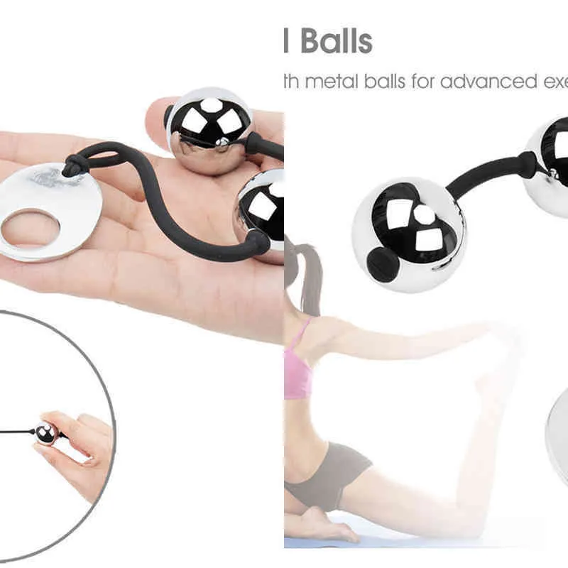 NXY Vagin Balls Bolas Vaginales Pesadas Erticas Para Mujer, Chinas De Geisha Kegel, Ejercitador Metal, Ben Wa, Anales, Juguetes1211